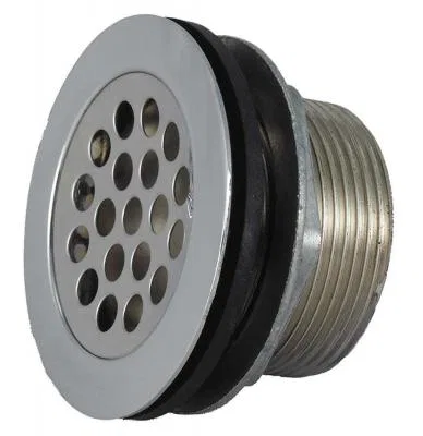 9495-209-022 – JR PRODUCTS Waste Water Drain Strainer, For 2 Inch Shower Drain Opening Chrome Plated Die Cast Steel S...